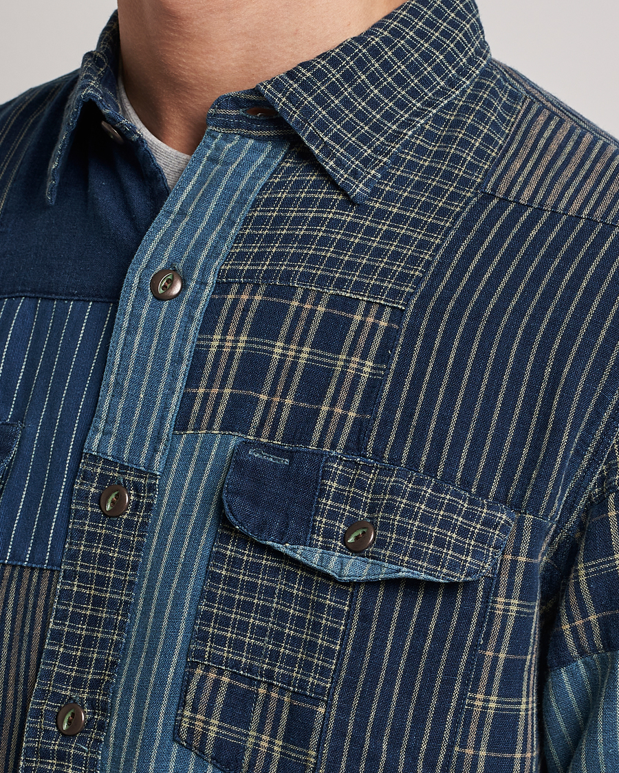 Hombres | Camisas | RRL | Sweet Orr Overshirt Indigo Patchwork
