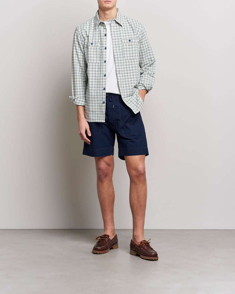 Hombres | Camisas | RRL | Alaska Overshirt Cream/Blue