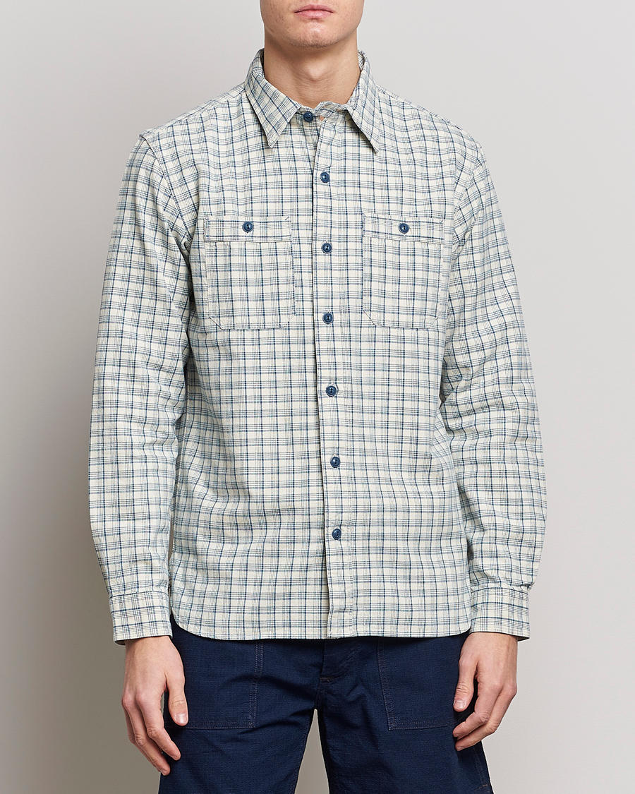 Hombres | Camisas | RRL | Alaska Overshirt Cream/Blue