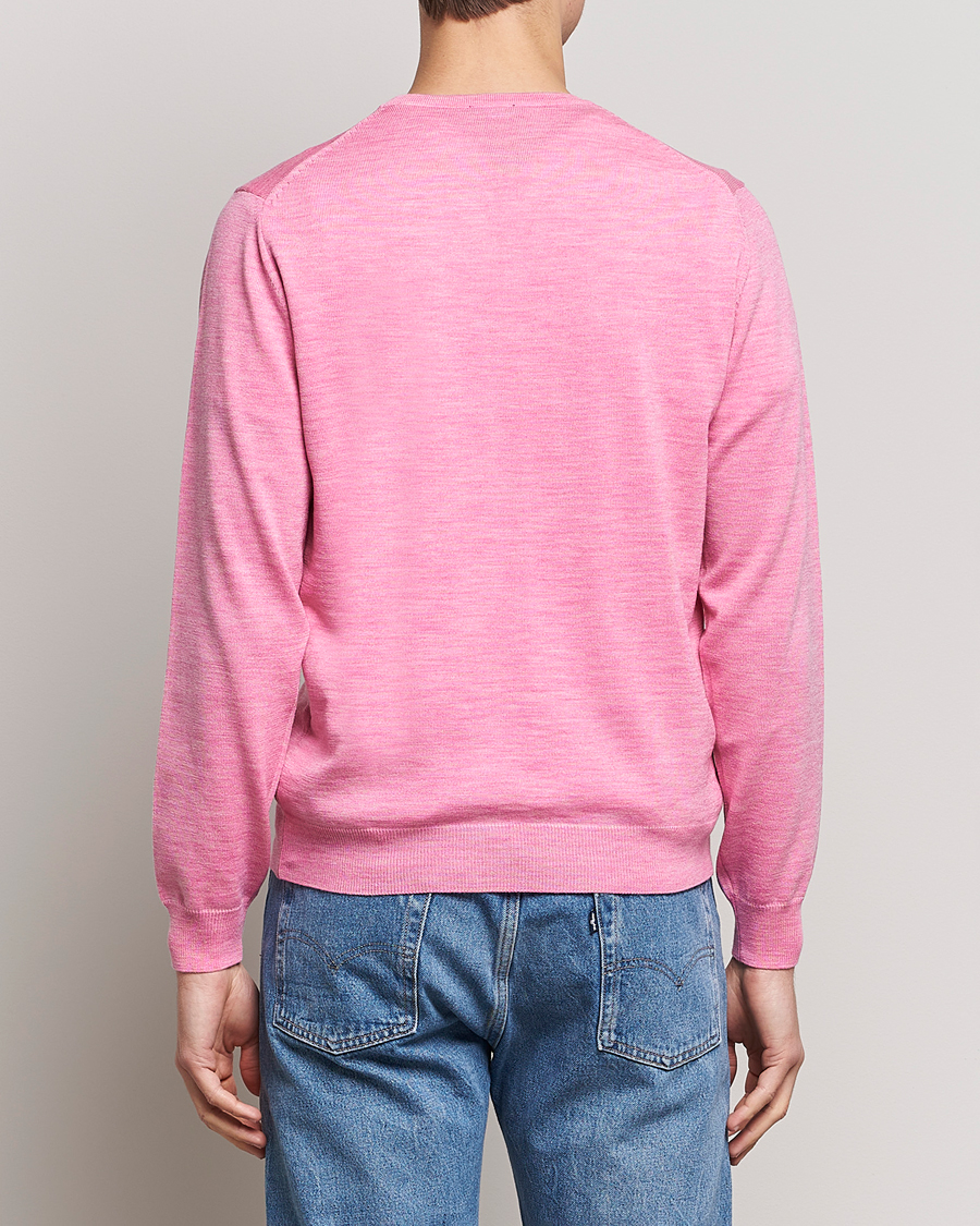 Hombres | Jerséis y prendas de punto | Stenströms | Merino Crew Neck Pink