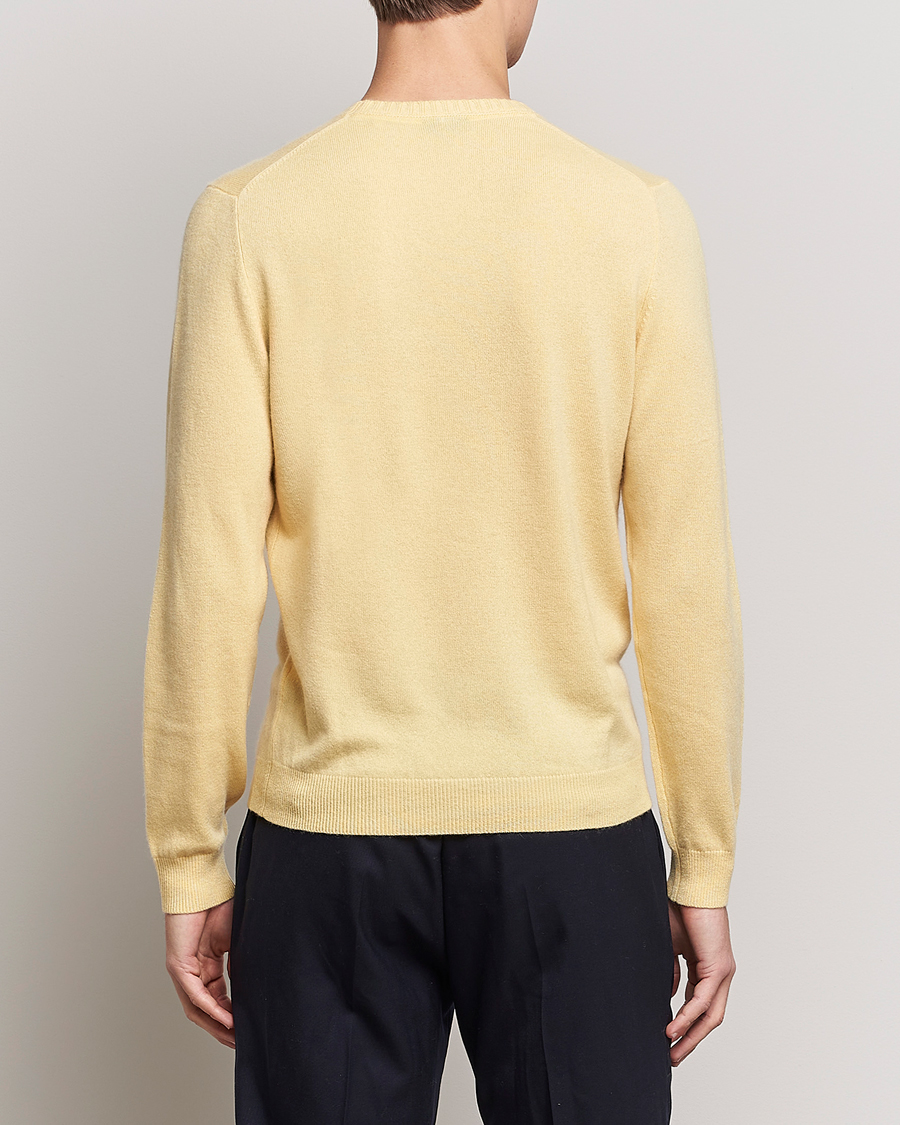 Hombres | Jerséis y prendas de punto | Stenströms | Cashmere Crew Neck Yellow