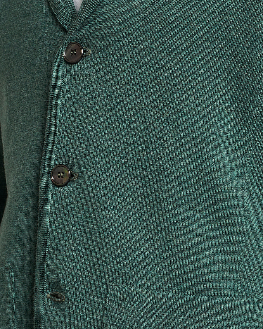 Hombres | Blazers | Stenströms | Knitted Merino Blazer Green