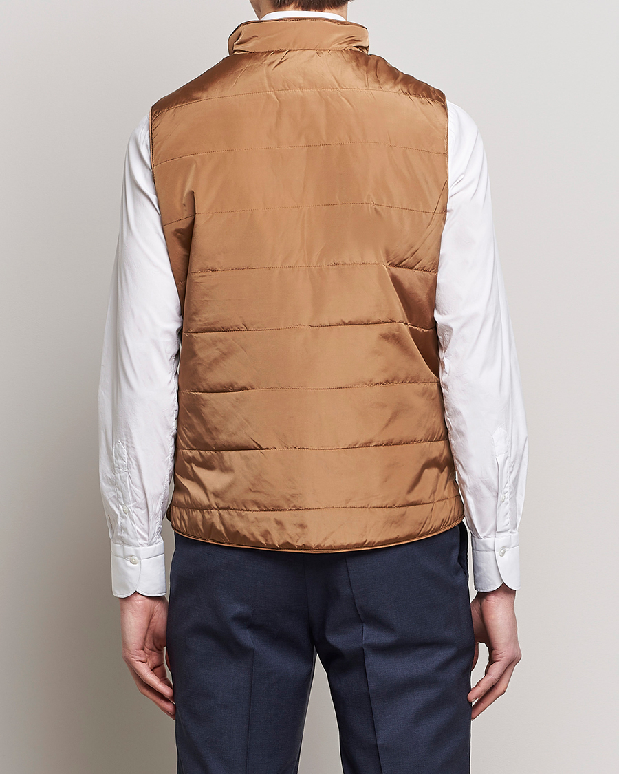 Hombres | Chalecos | Stenströms | Padded Nylon Vest Brown