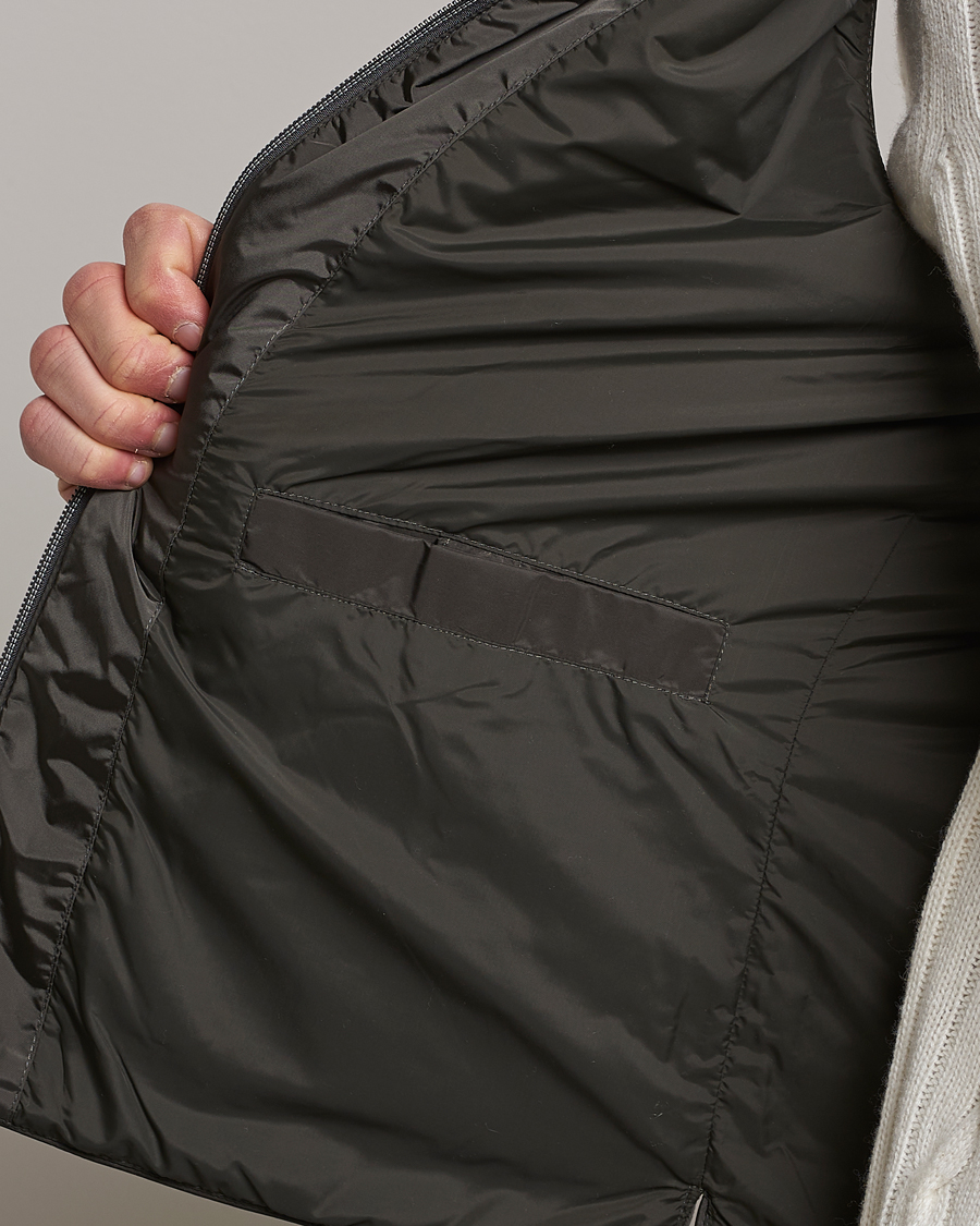 Hombres | Chalecos | Stenströms | Padded Nylon Vest Dark Green