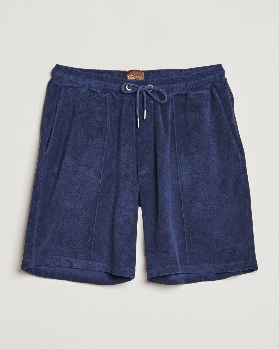 Hombres | Pantalones cortos | Stenströms | Terry Cotton Shorts Navy