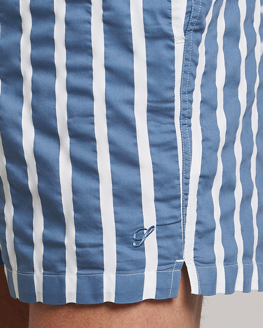 Hombres | Bañadores | Stenströms | Riviera Bold Striped Swim Shorts Blue