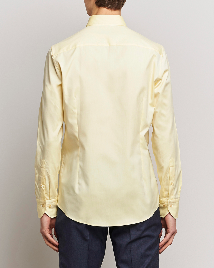 Hombres | Camisas | Stenströms | Slimline Button Down Pinpoint Oxford Shirt Yellow