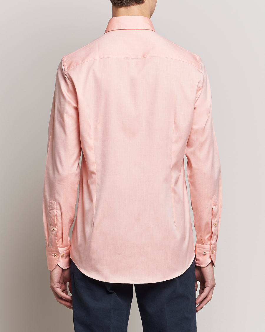 Hombres | Camisas | Stenströms | Slimline Button Down Pinpoint Oxford Shirt Orange