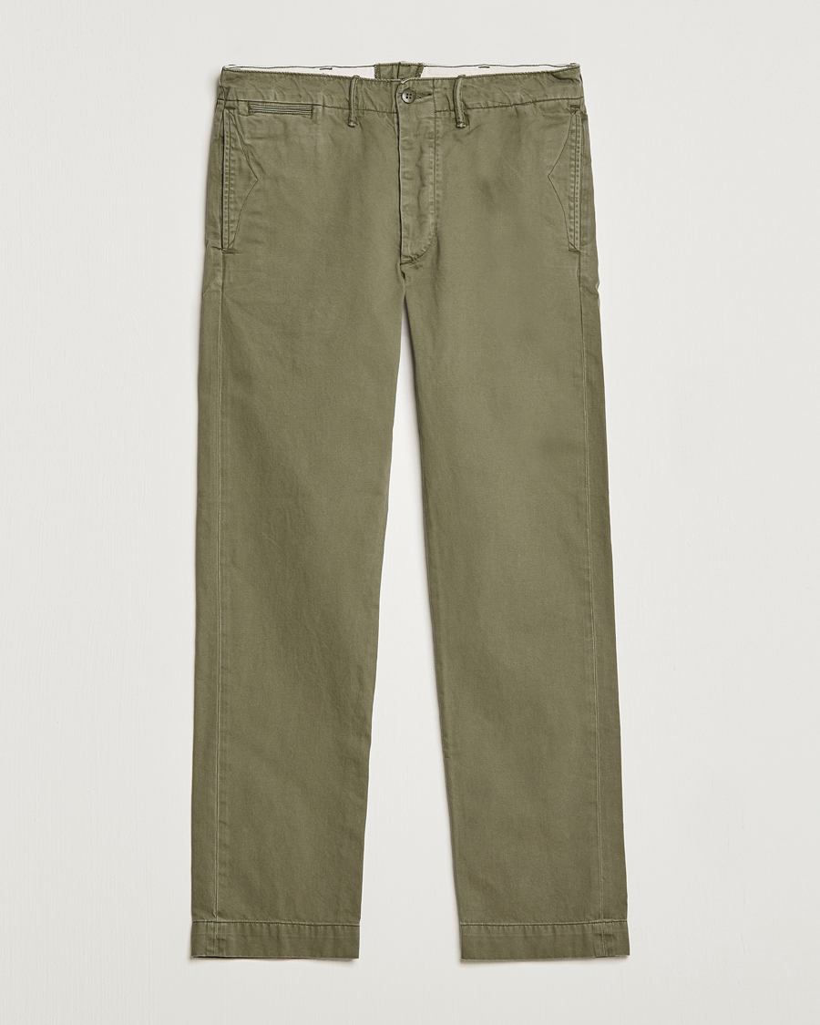 Hombres | Pantalones | RRL | Officers Flat Pants Olive