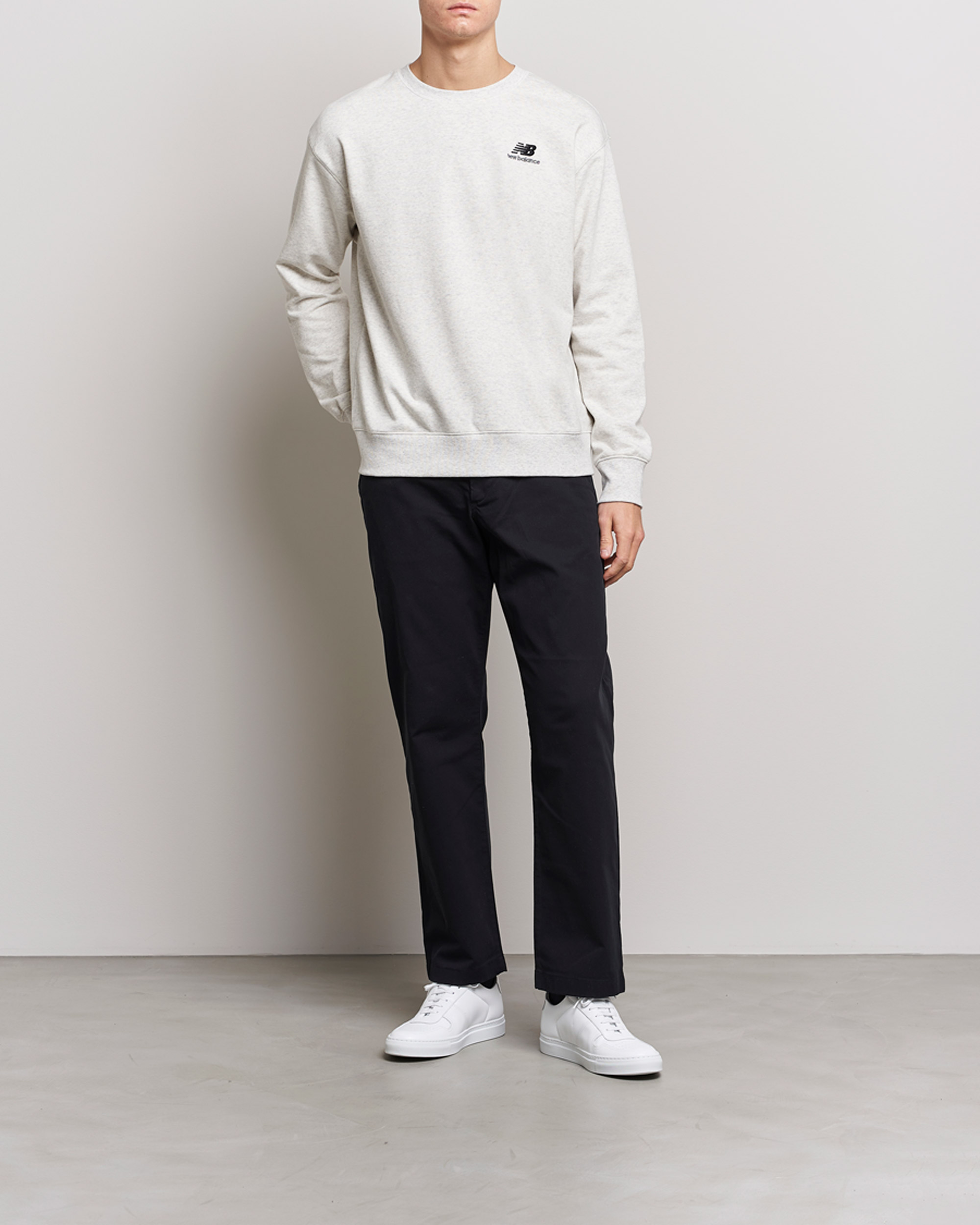 Hombres | Jerséis y prendas de punto | New Balance | French Terry Sweatshirt Sea Salt Heather