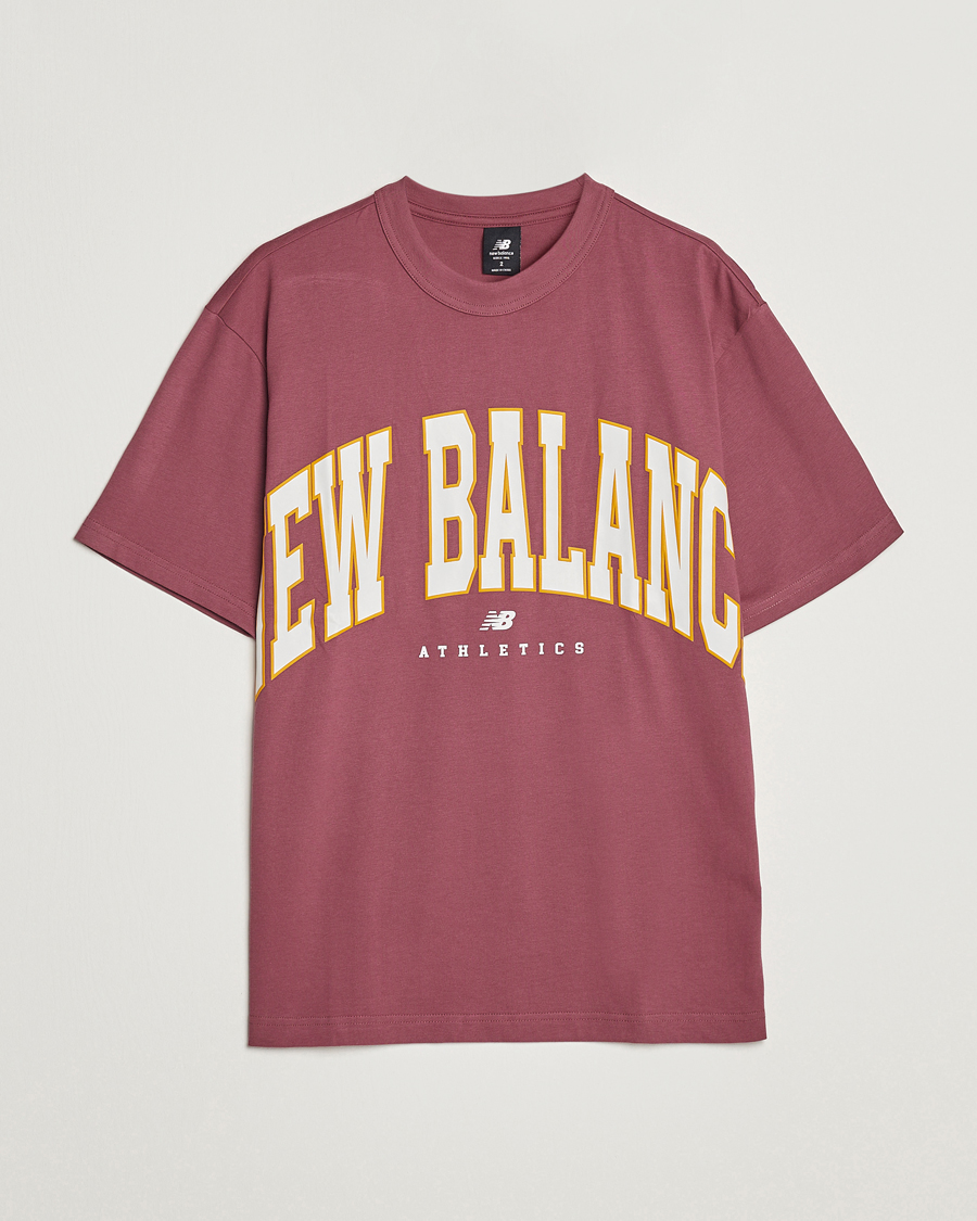 Hombres | Camisetas | New Balance | Athletics Warped T-Shirt Washed Burgundy