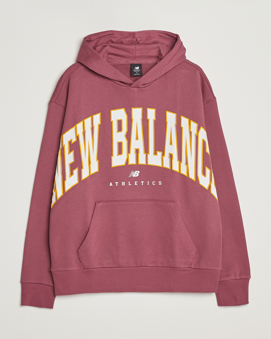 Hombres | Jerséis y prendas de punto | New Balance | Athletics Warped Hoodie Washed Burgundy
