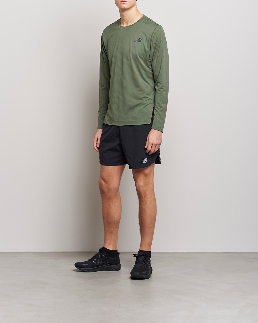 Hombres | Camisetas | New Balance Running | Q Speed Jacquard Long Sleeve T-Shirt Olive