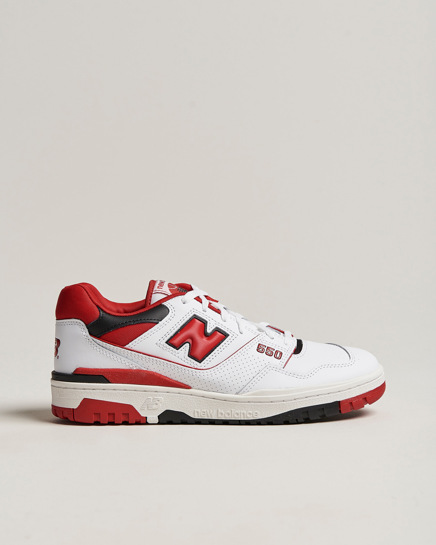 Hombres | New Balance 550 Sneakers White/Red | New Balance | 550 Sneakers White/Red