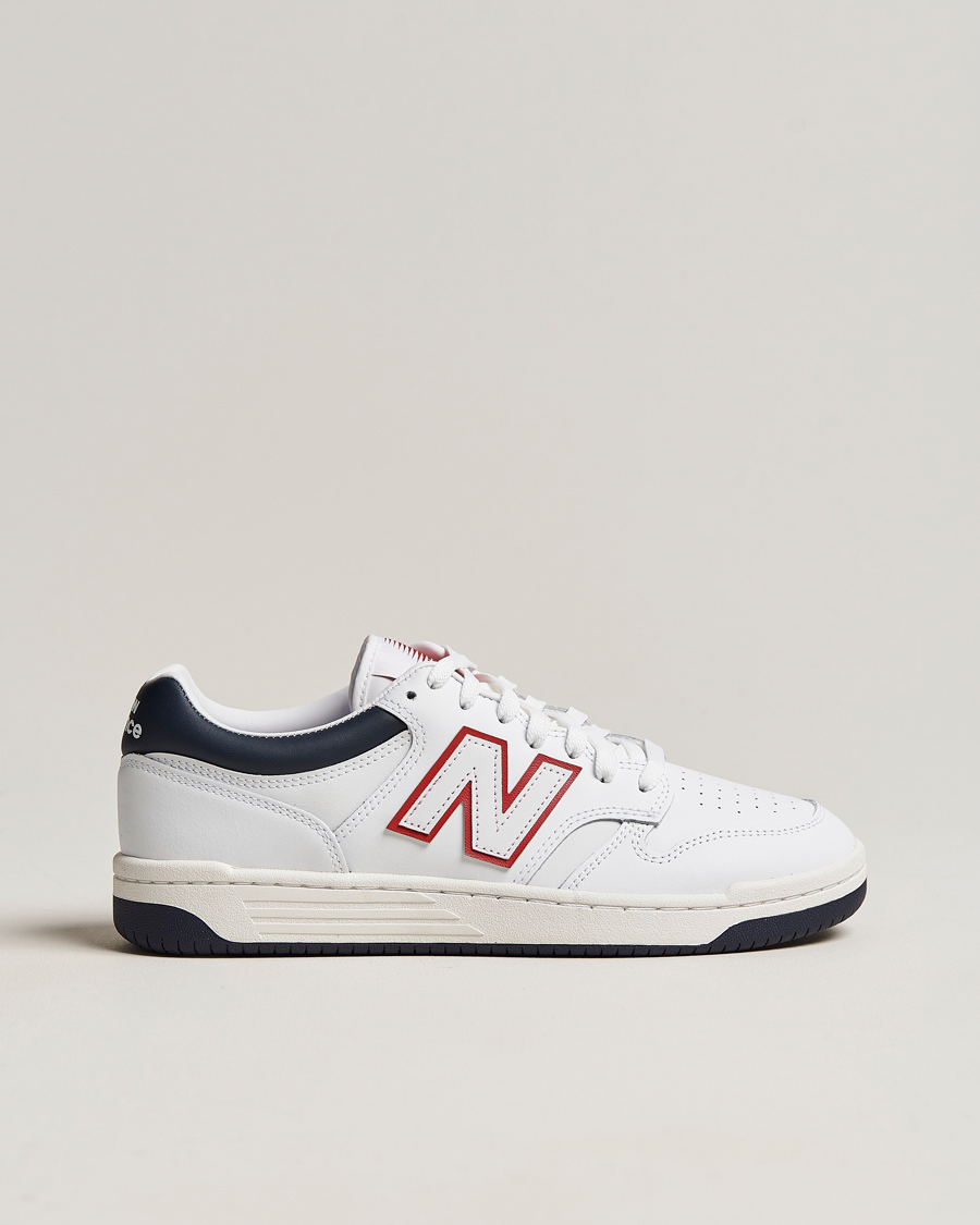 Hombres | New Balance 480 Sneakers White/Navy | New Balance | 480 Sneakers White/Navy