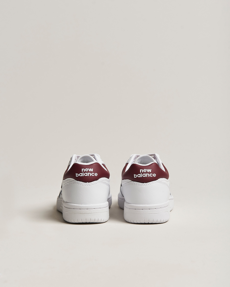 Hombres | New Balance 480 Sneakers White/Burgundy | New Balance | 480 Sneakers White/Burgundy