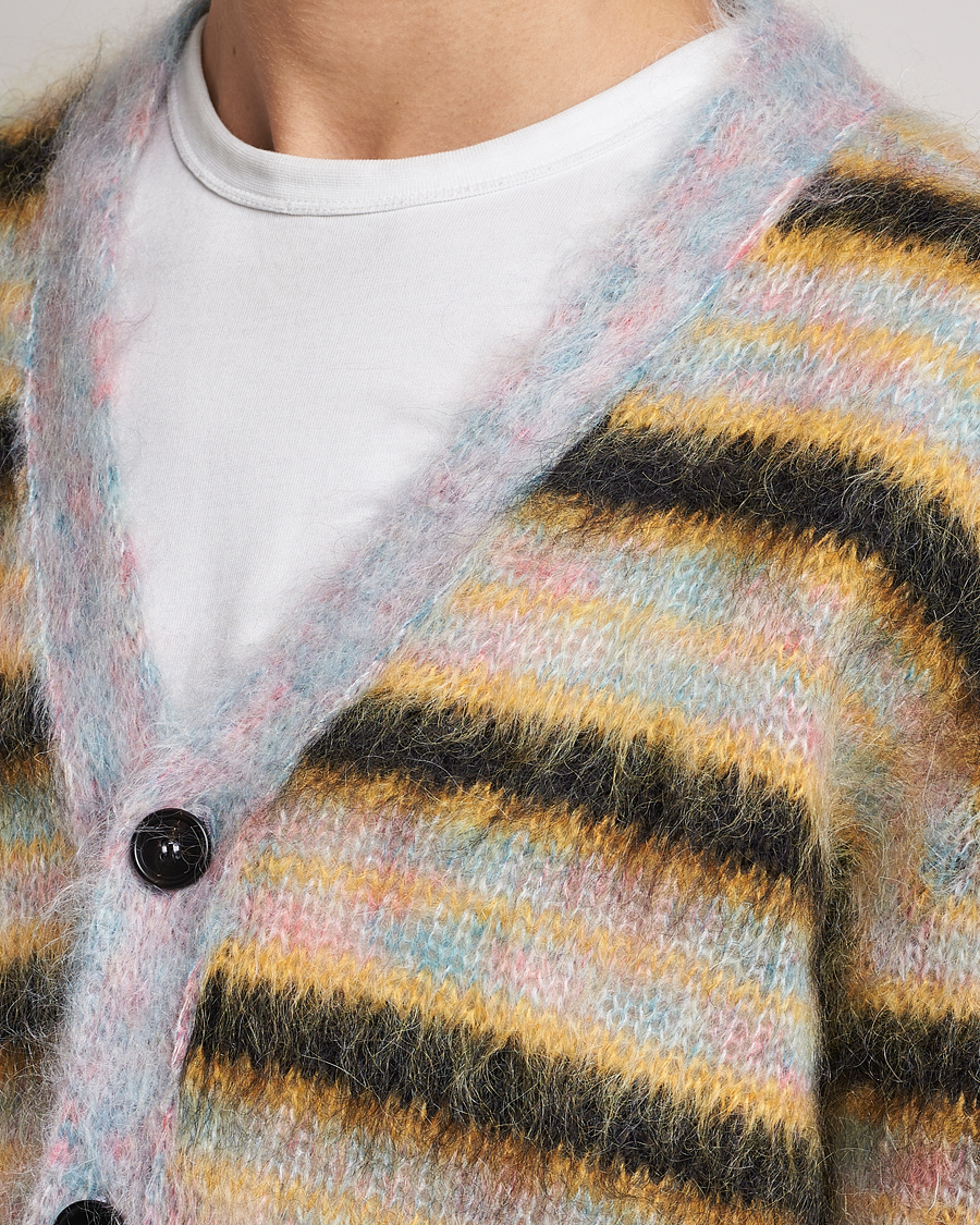 Hombres | Jerséis y prendas de punto | Marni | Striped Mohair Cardigan Multicolor