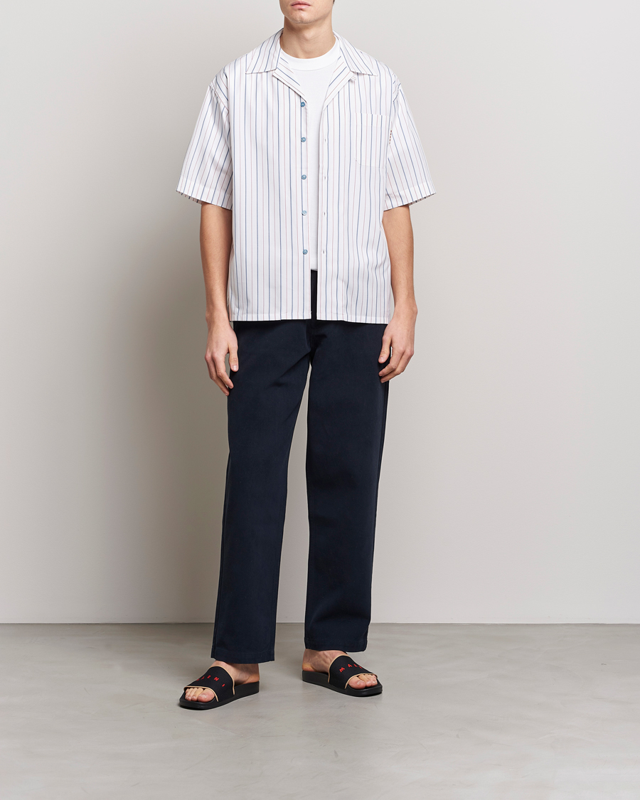 Hombres | Camisas | Marni | Striped Bowling Shirt Lily White