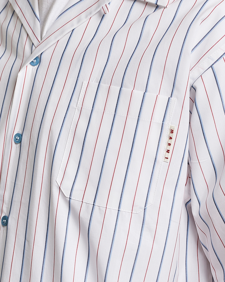Hombres | Camisas | Marni | Striped Bowling Shirt Lily White
