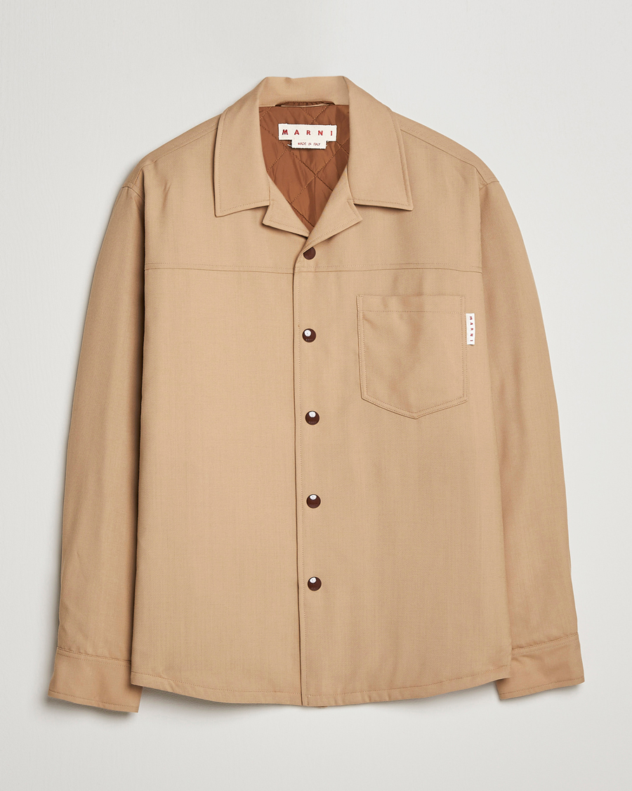 Hombres | Abrigos y chaquetas | Marni | Virgin Wool Shirt Jacket Dijon