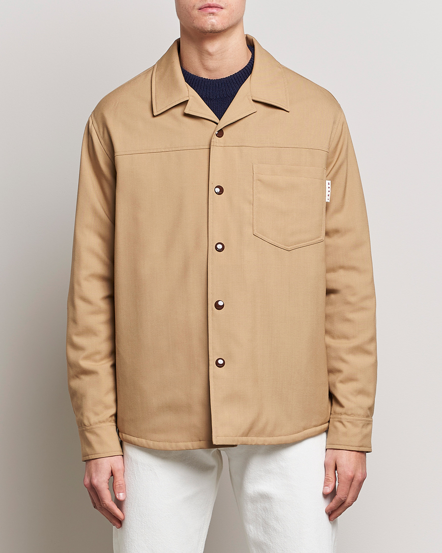 Hombres | Abrigos y chaquetas | Marni | Virgin Wool Shirt Jacket Dijon