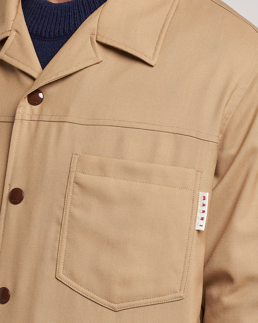 Hombres | Abrigos y chaquetas | Marni | Virgin Wool Shirt Jacket Dijon