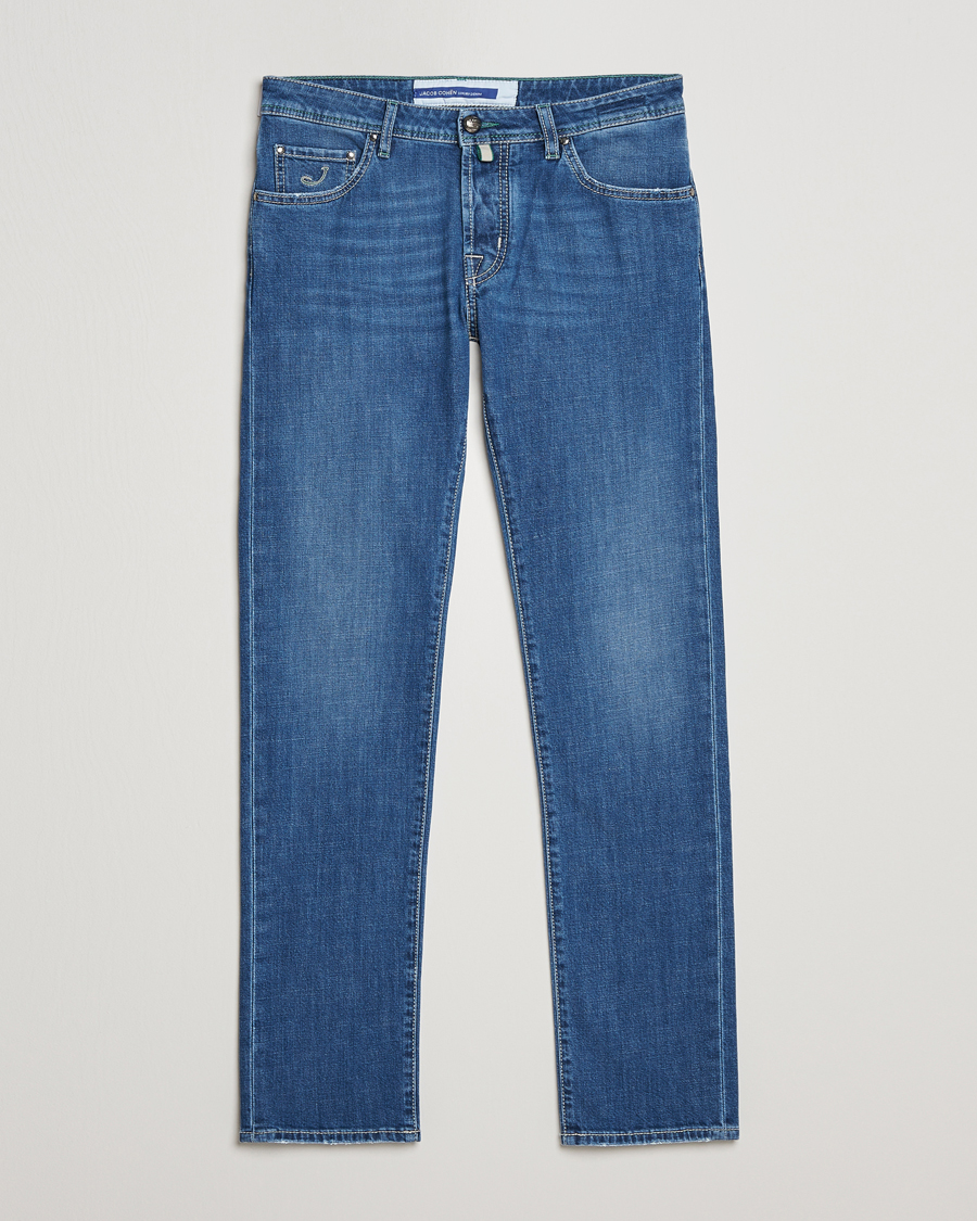 Hombres | Vaqueros | Jacob Cohën | Nick Slim Fit Stretch Jeans Mid Light Blue