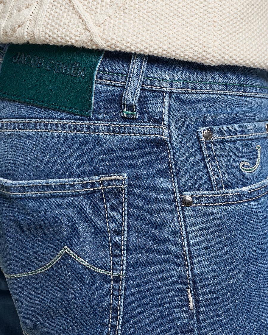 Hombres | Vaqueros | Jacob Cohën | Nick Slim Fit Stretch Jeans Mid Light Blue