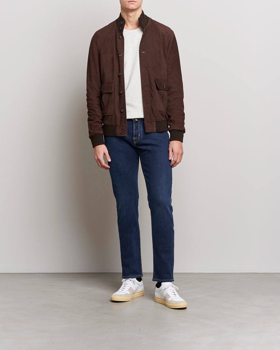 Hombres | Vaqueros | Jacob Cohën | Nick Slim Fit Stretch Jeans Dark Blue