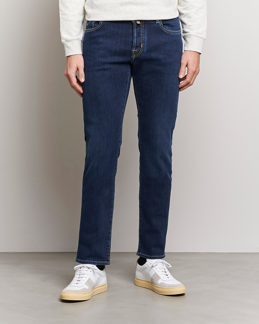Hombres | Vaqueros | Jacob Cohën | Nick Slim Fit Stretch Jeans Dark Blue