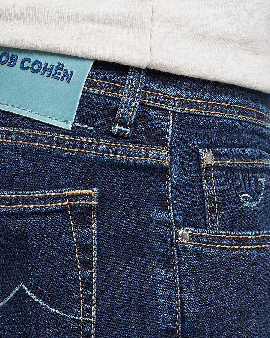 Hombres | Vaqueros | Jacob Cohën | Nick Slim Fit Stretch Jeans Dark Blue