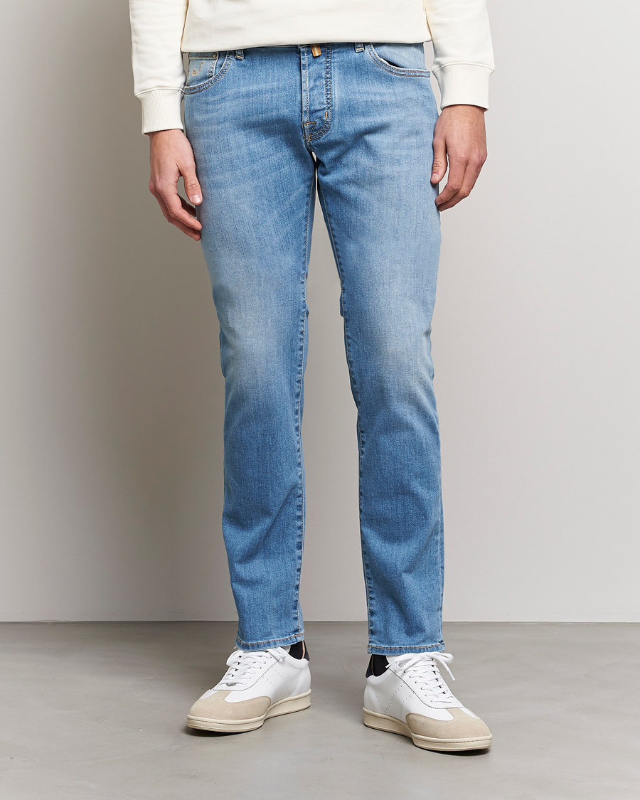 Hombres | Vaqueros | Jacob Cohën | Nick Slim Fit Stretch Jeans Light Blue