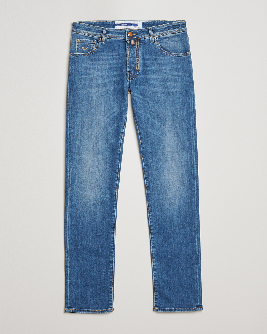 Hombres | Vaqueros | Jacob Cohën | Nick Slim Fit Stretch Jeans Mid Blue