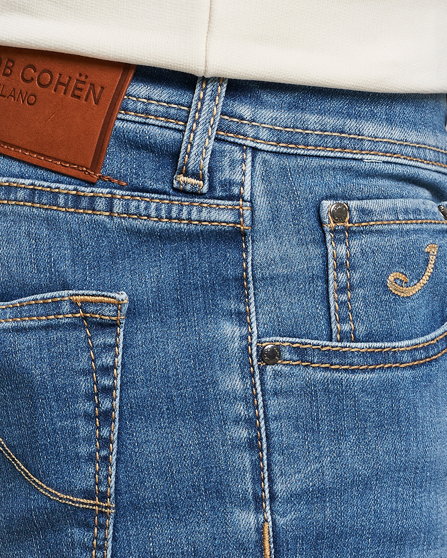 Hombres | Vaqueros | Jacob Cohën | Nick Slim Fit Stretch Jeans Mid Blue