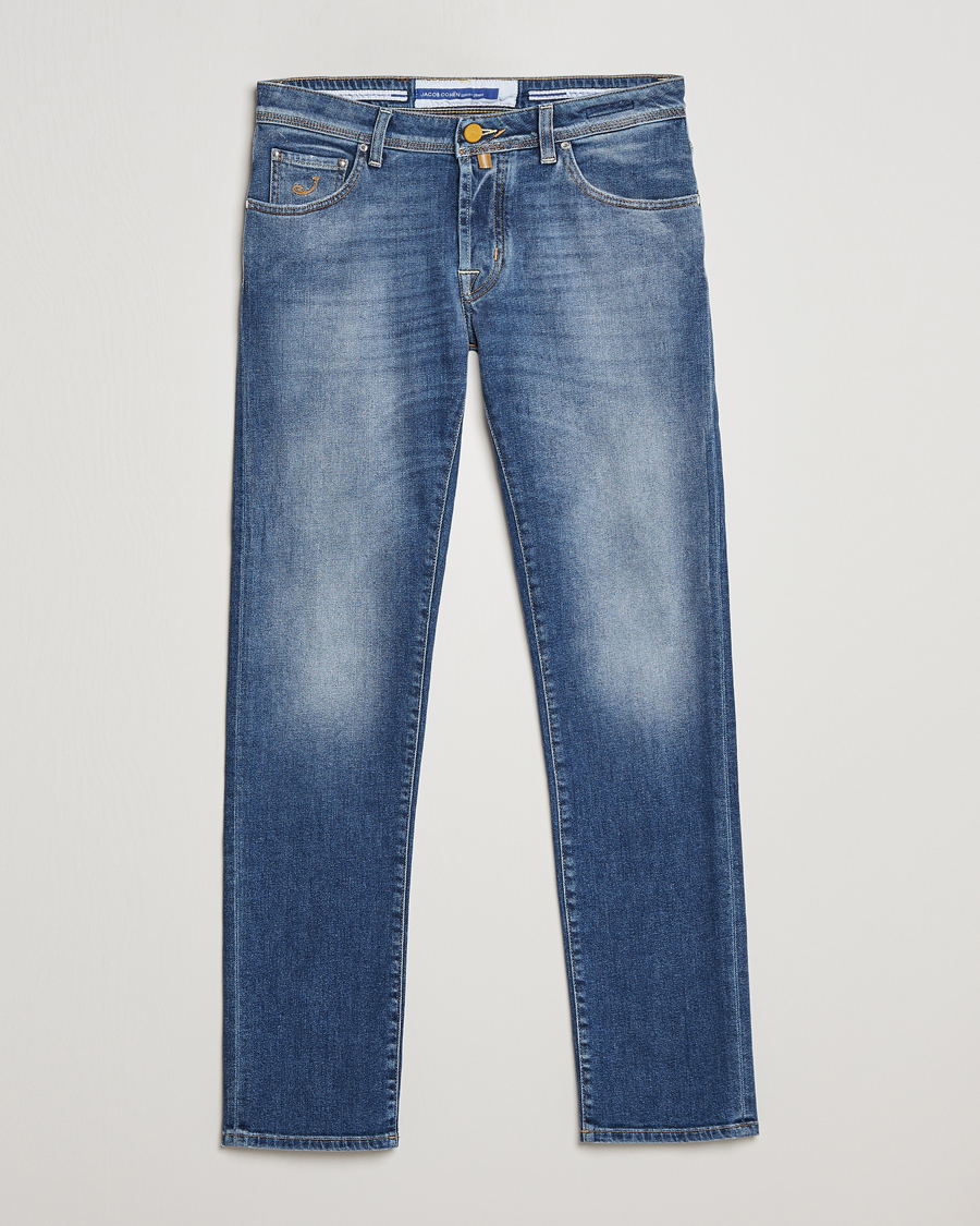 Hombres | Vaqueros | Jacob Cohën | Nick Slim Fit Eco Friendly Stretch Jeans Mid Blue