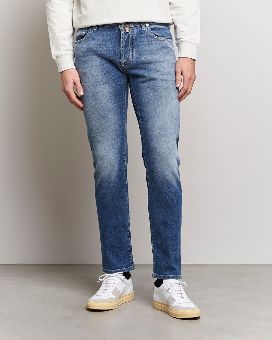 Hombres | Vaqueros | Jacob Cohën | Nick Slim Fit Eco Friendly Stretch Jeans Mid Blue