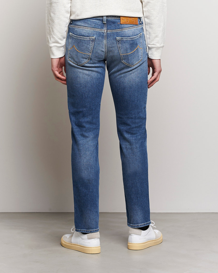 Hombres | Vaqueros | Jacob Cohën | Nick Slim Fit Eco Friendly Stretch Jeans Mid Blue