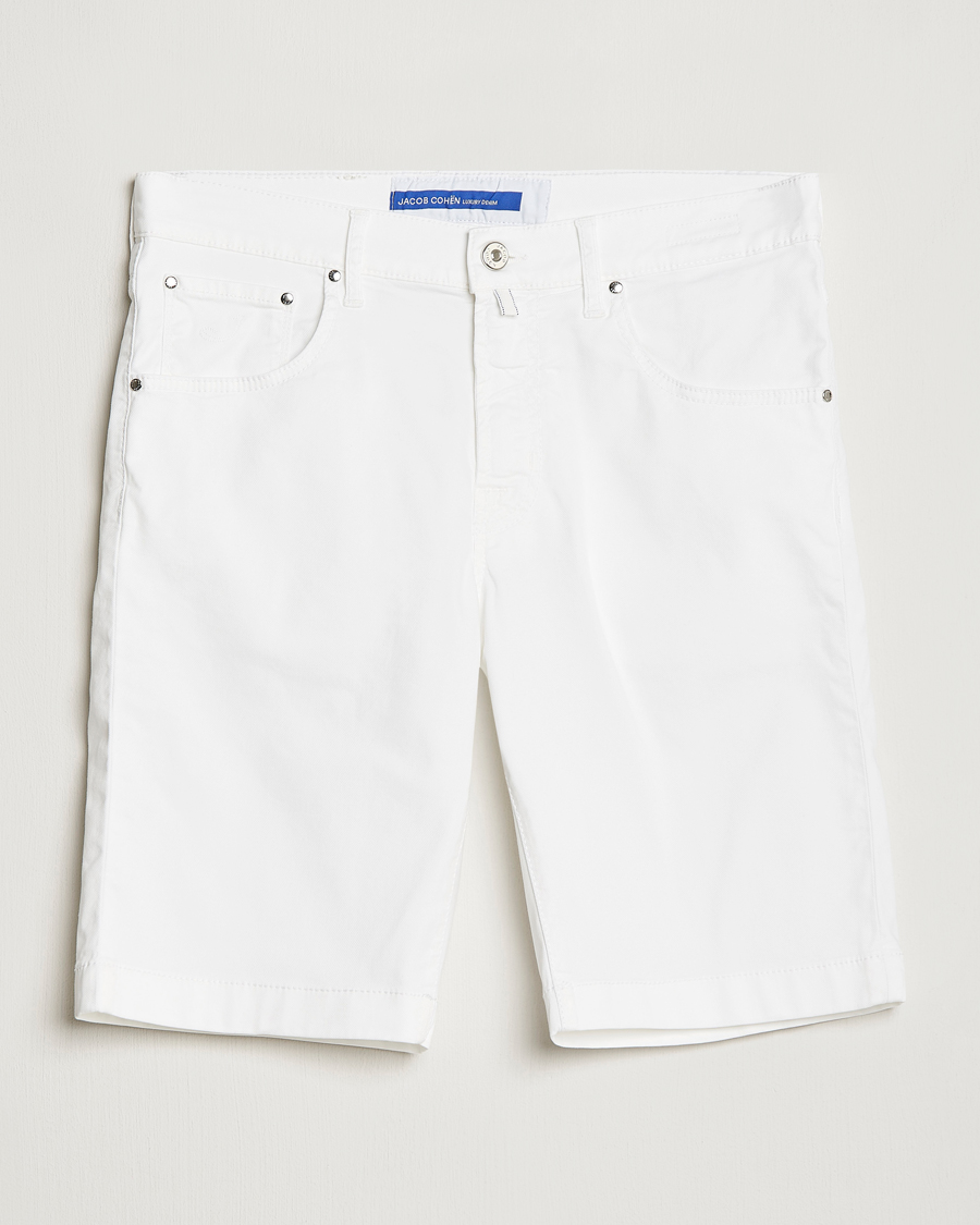 Hombres | Pantalones cortos | Jacob Cohën | Nicolas Cotton Twill Shorts White