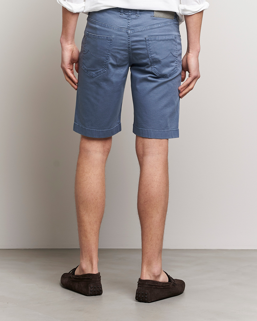 Hombres | Pantalones cortos | Jacob Cohën | Nicolas Cotton Twill Shorts Blue Grey