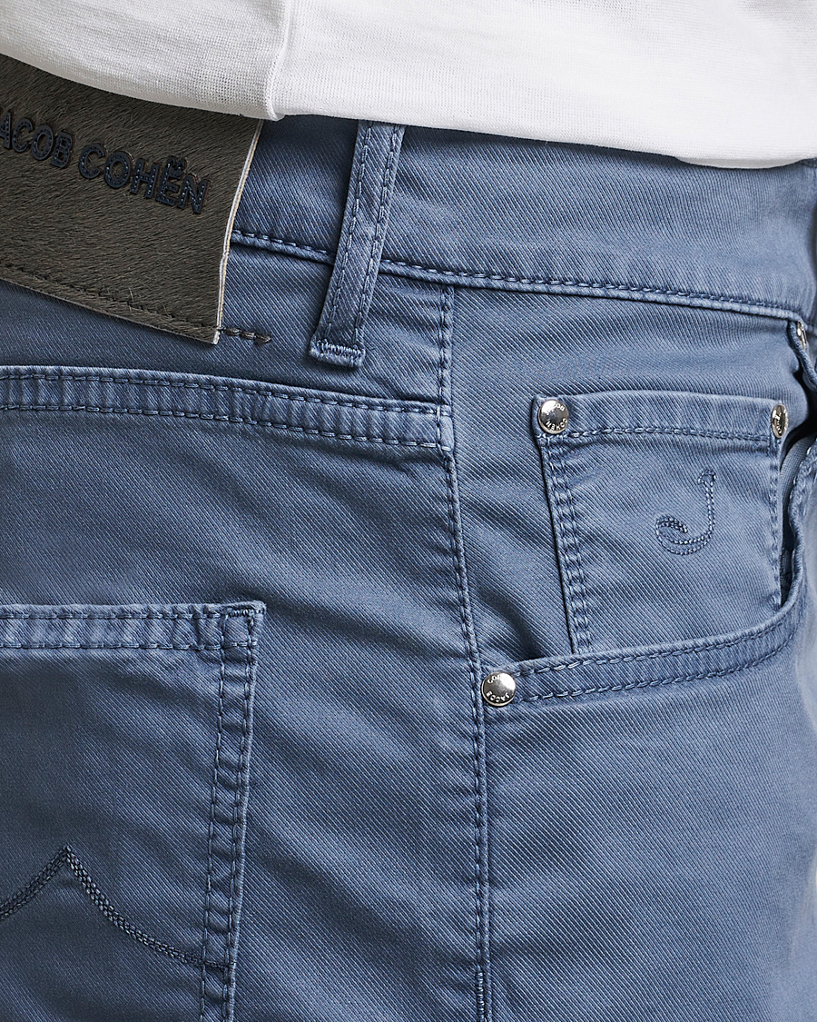 Hombres | Pantalones cortos | Jacob Cohën | Nicolas Cotton Twill Shorts Blue Grey