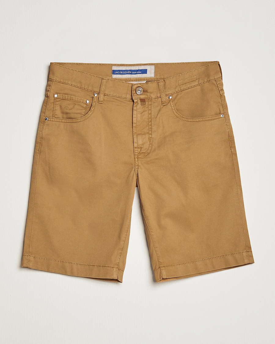 Hombres | Pantalones cortos | Jacob Cohën | Nicolas Cotton Twill Shorts Beige