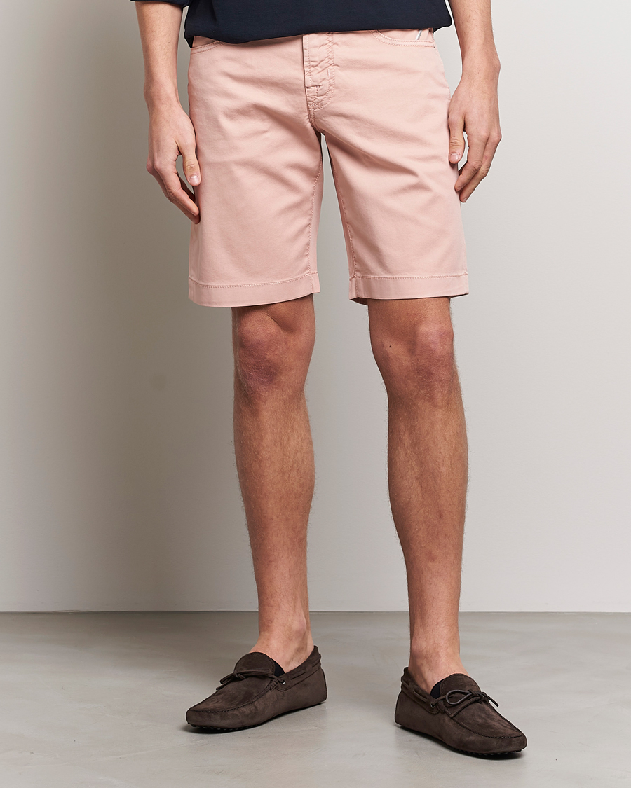 Hombres | Pantalones cortos | Jacob Cohën | Nicolas Cotton Twill Shorts Pink