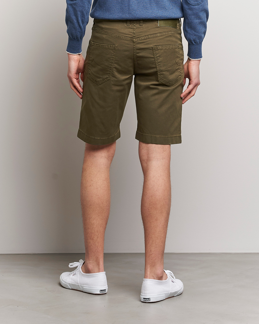 Hombres | Pantalones cortos | Jacob Cohën | Nicolas Cotton Twill Shorts Olive
