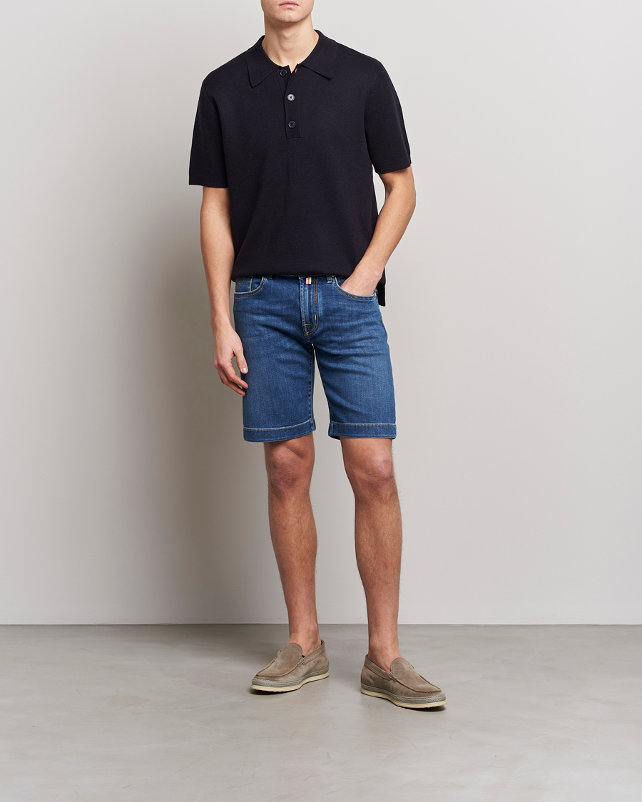 Hombres | Pantalones cortos | Jacob Cohën | Nicolas Jeans Shorts Mid Blue
