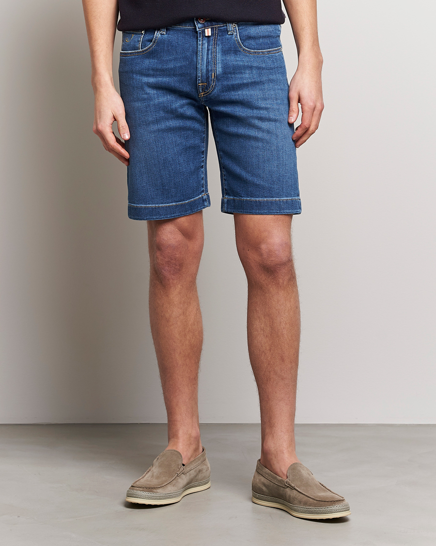 Hombres | Pantalones cortos | Jacob Cohën | Nicolas Jeans Shorts Mid Blue