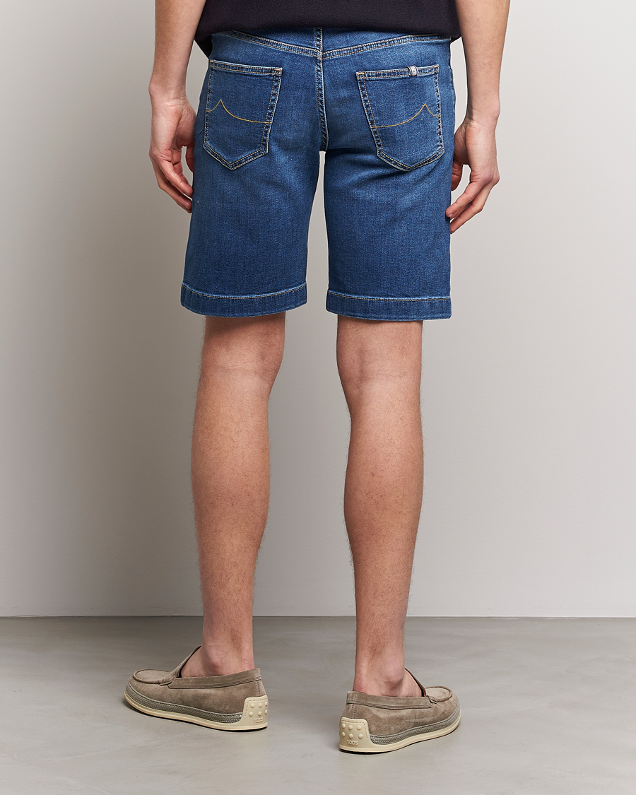 Hombres | Pantalones cortos | Jacob Cohën | Nicolas Jeans Shorts Mid Blue
