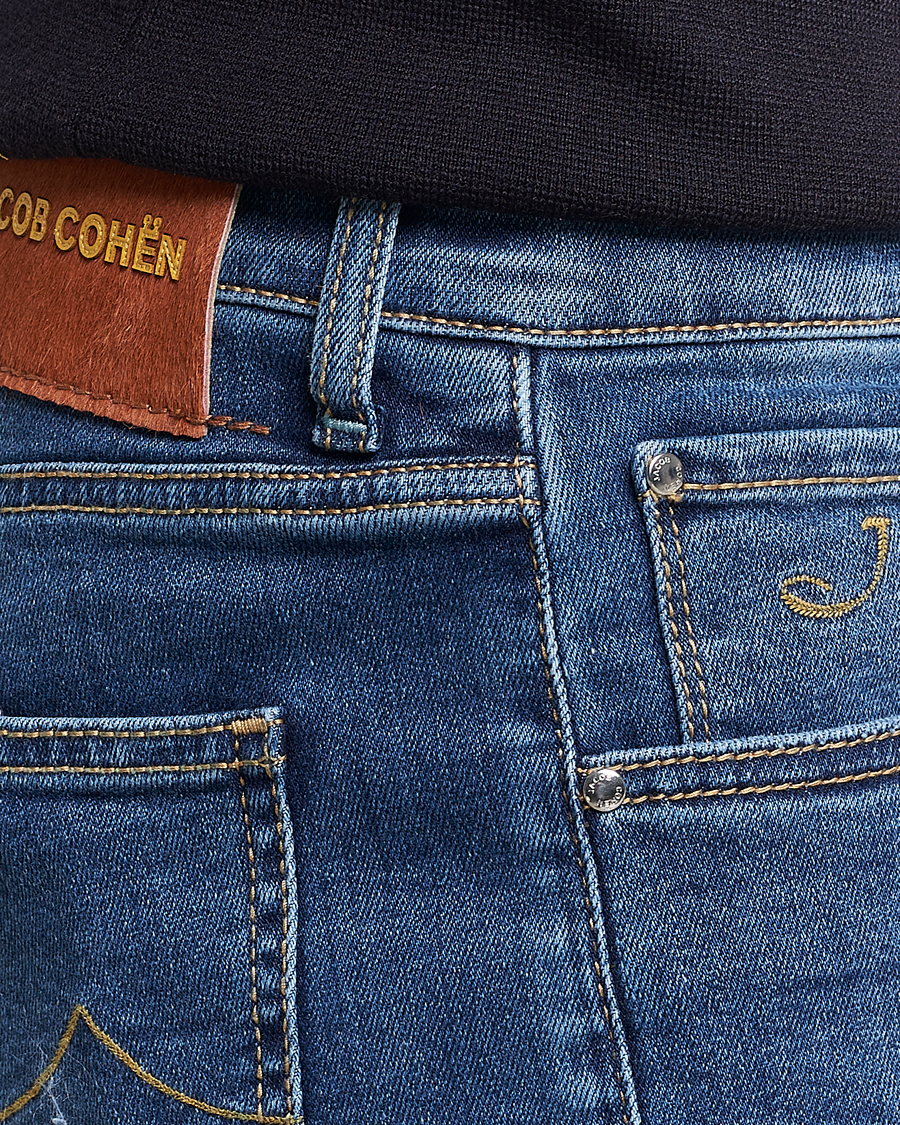 Hombres | Pantalones cortos | Jacob Cohën | Nicolas Jeans Shorts Mid Blue