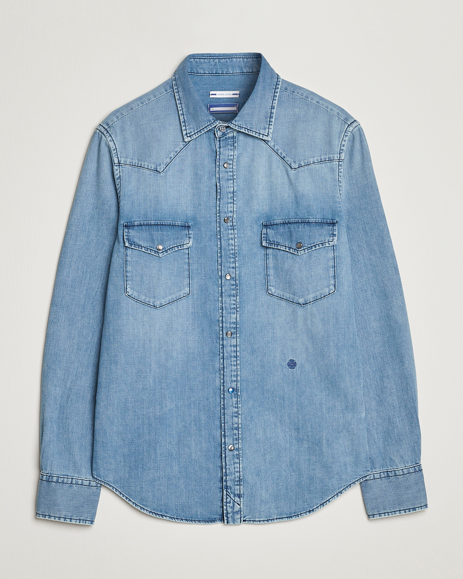 Hombres | Camisas | Jacob Cohën | Western Denim Shirt Light Blue