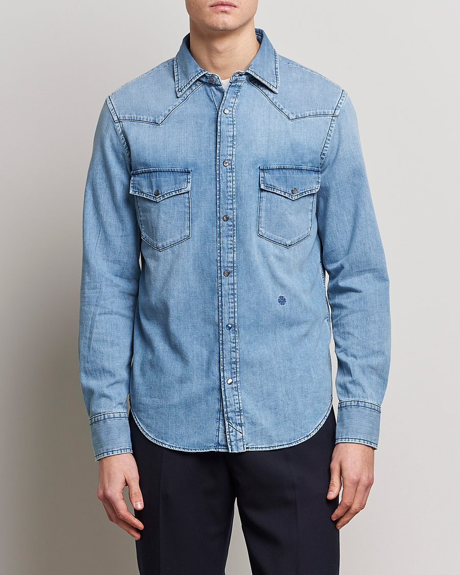 Hombres | Camisas | Jacob Cohën | Western Denim Shirt Light Blue