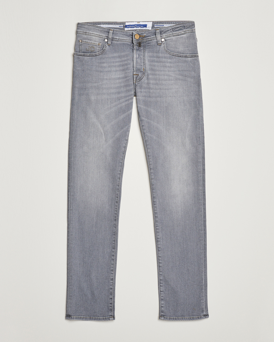 Hombres | Vaqueros | Jacob Cohën | Nick Slim Fit Stretch Jeans Light Grey